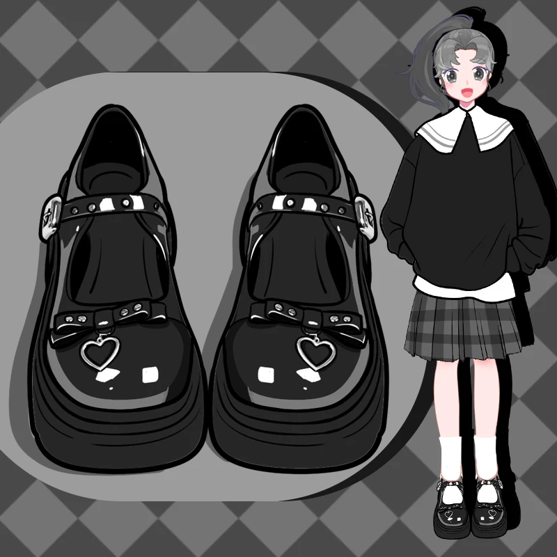 Женские туфли-лодочки на платформе Amy and Michael черные винтажные весну новинка 2024