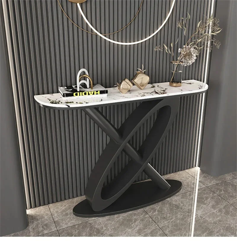 Европейские креативные столы-консоли роскошный сланцевый стол для прихожей