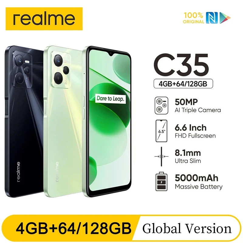 Global Version Realme C35 128GB 6.6