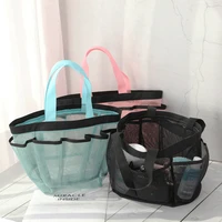 mesh shower caddy portable for college dorm large bathroom tote bag durable with 8 pockets multifunctional katze para portable g