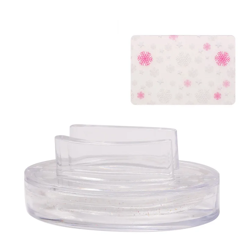 Силиконовая головка печать на французском маникюре со скребком набор штампов