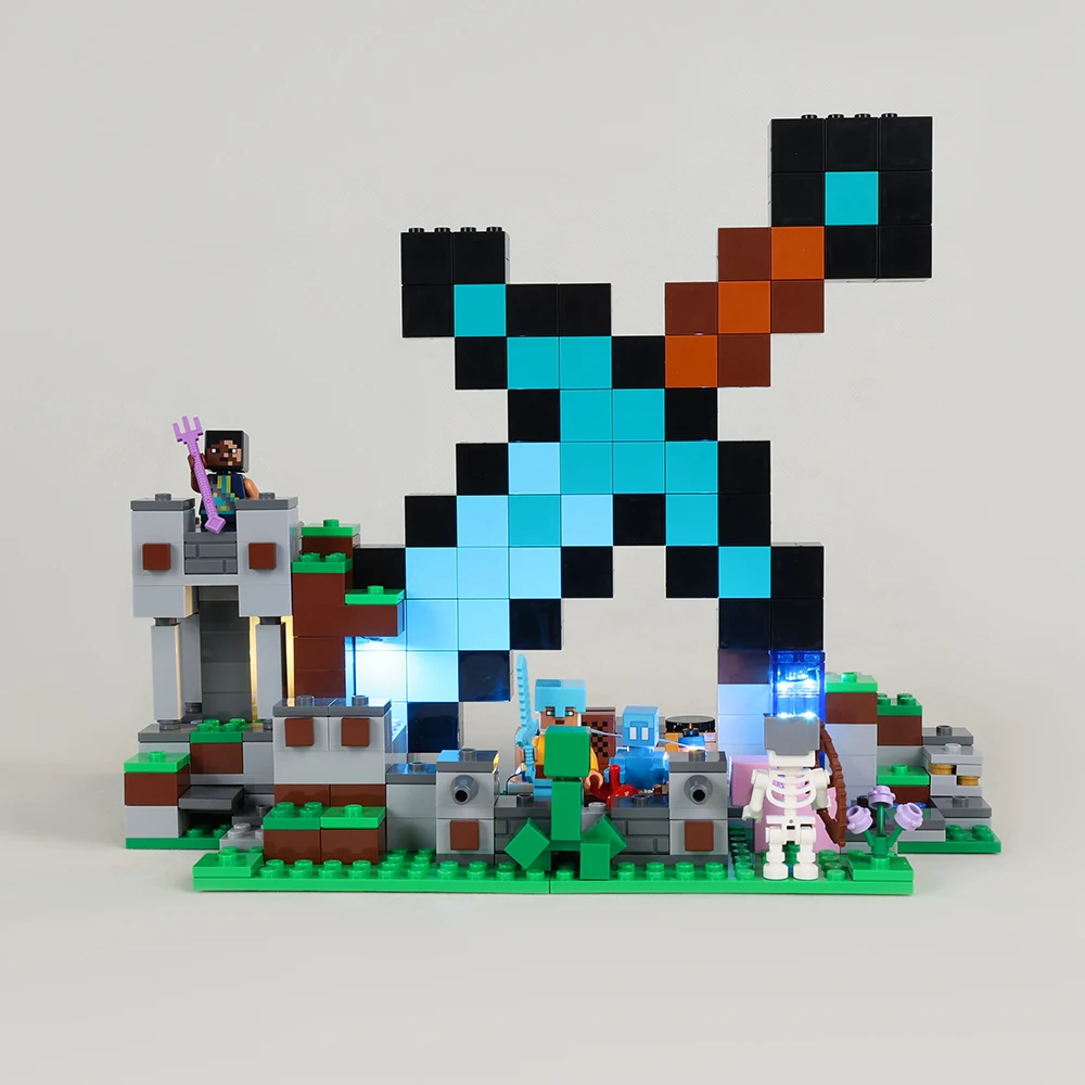 Фото Набор светодиодных ламп для конструктора Minecraft 21244 Sword Outpost, только комплект освещения, модель не входит в комплект. №1