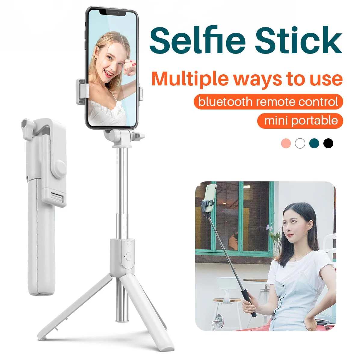 

New Bluetooth Selfie Stick Mobile Phone Holder Retractable Portable Multifunctional Mini Tripod With Wireless Remote Shutter