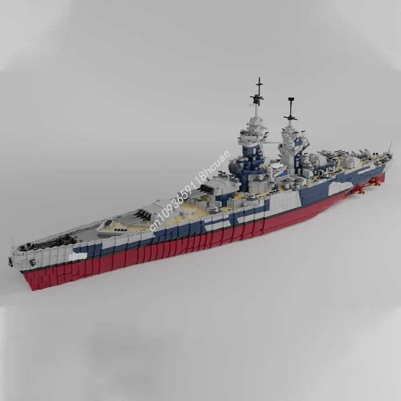 Фото 10800 деталей MOC: Французский линкор Ришелье — конструктор, креативный рождественский подарок, развивающий STEM/STEAM-навыки, для развития практических способностей №1