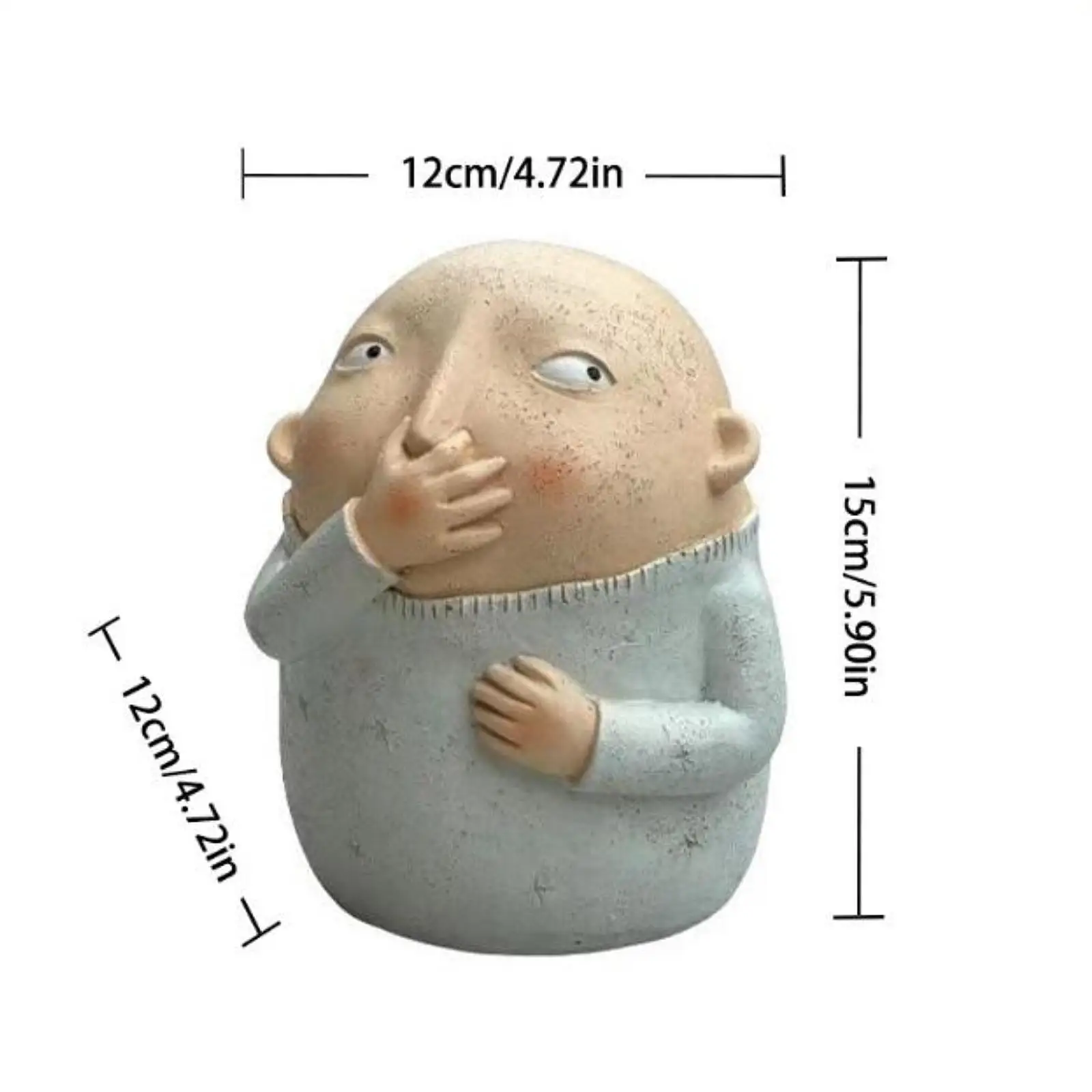 

Статуэтка мальчик держит нос из смолы