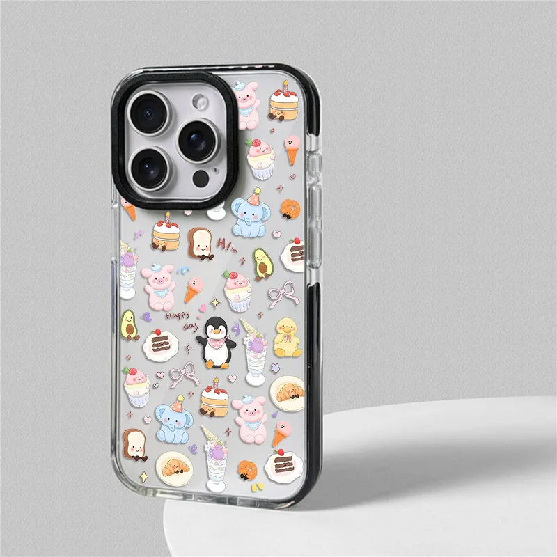 Фото Чехол для телефона с изображением кота для iPhone 17, 16, 15, 14, 13, 12, 11 Pro Max XR 7 8 Plus SE 2020 2022, мини-воздушная мягкая противоударная задняя крышка из ТПУ №4
