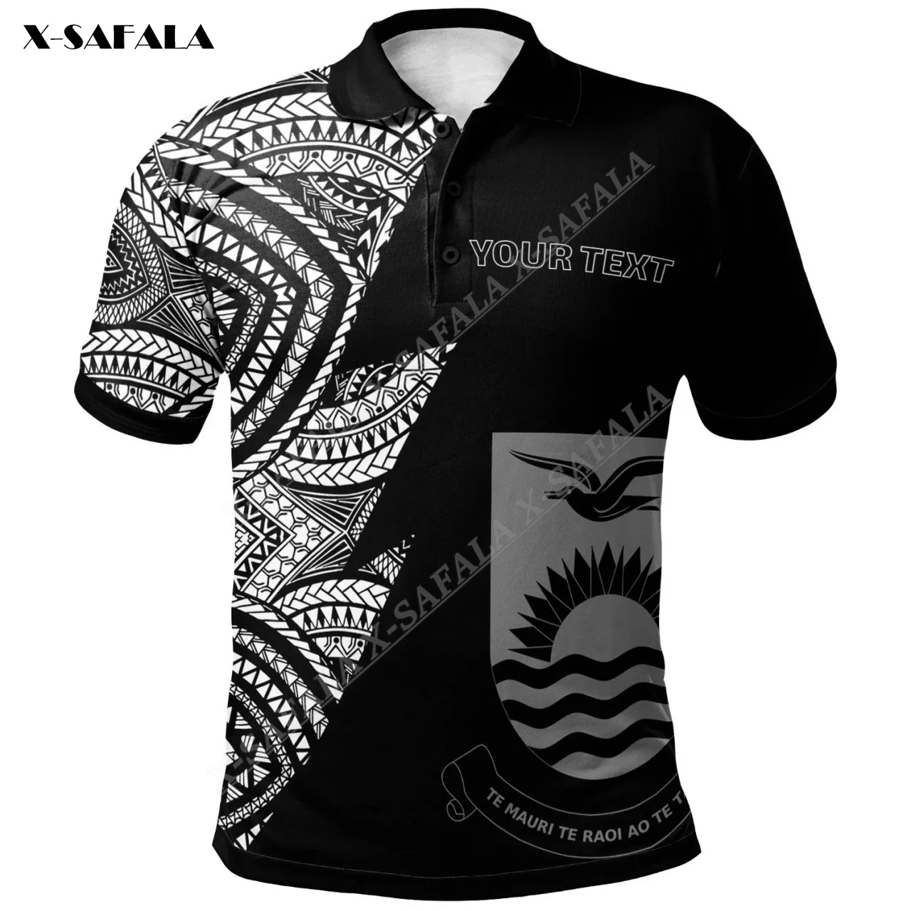 

Kiribati, индивидуальный стиль, белая Полинезия США, 3D печать, мужская рубашка-поло, воротник, короткий рукав, роскошная летняя футболка