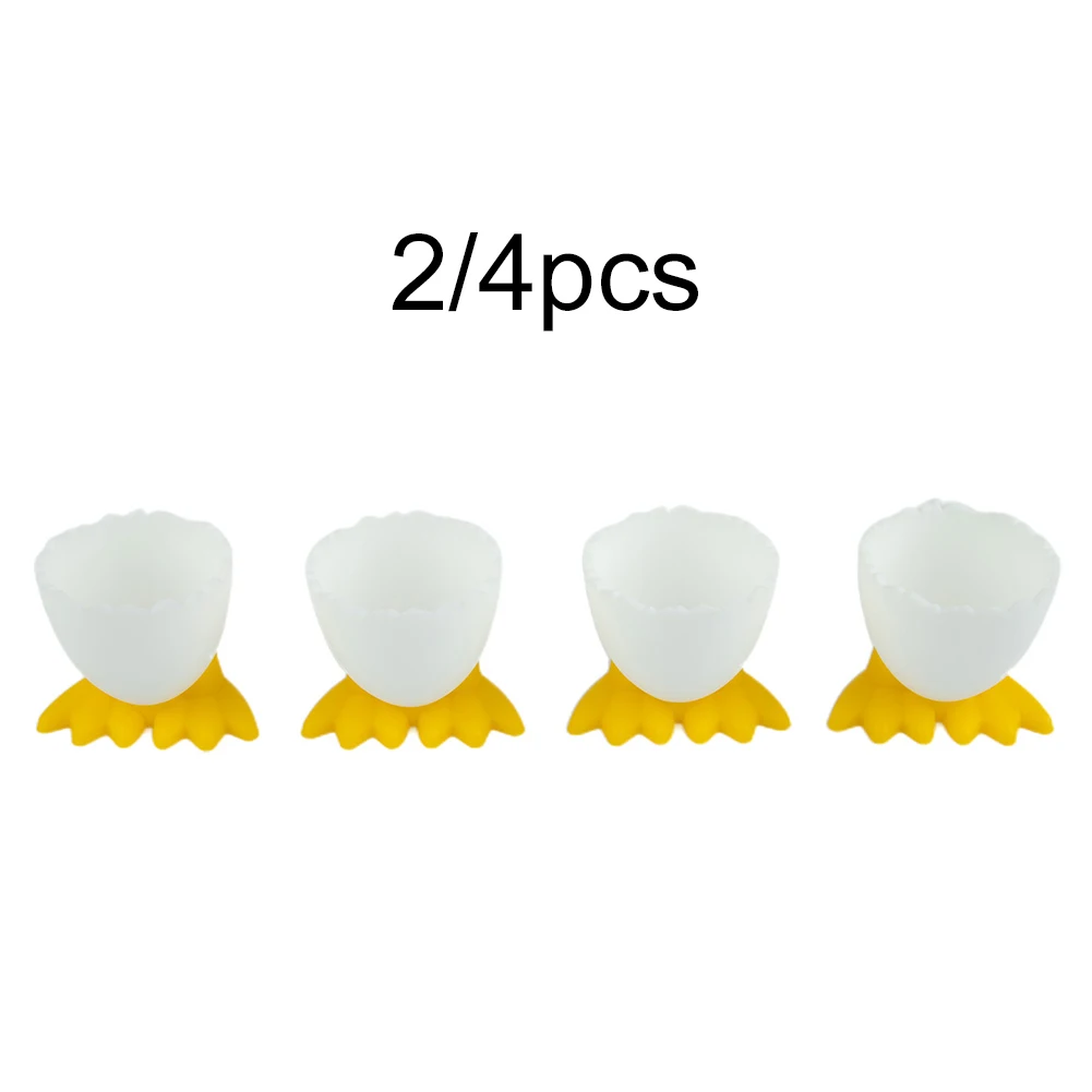 

2/4Pcs Egg Cup Holder Creative Boiled Eggs Holders Egg Opener Separator Container Kitchen Tool Accessories