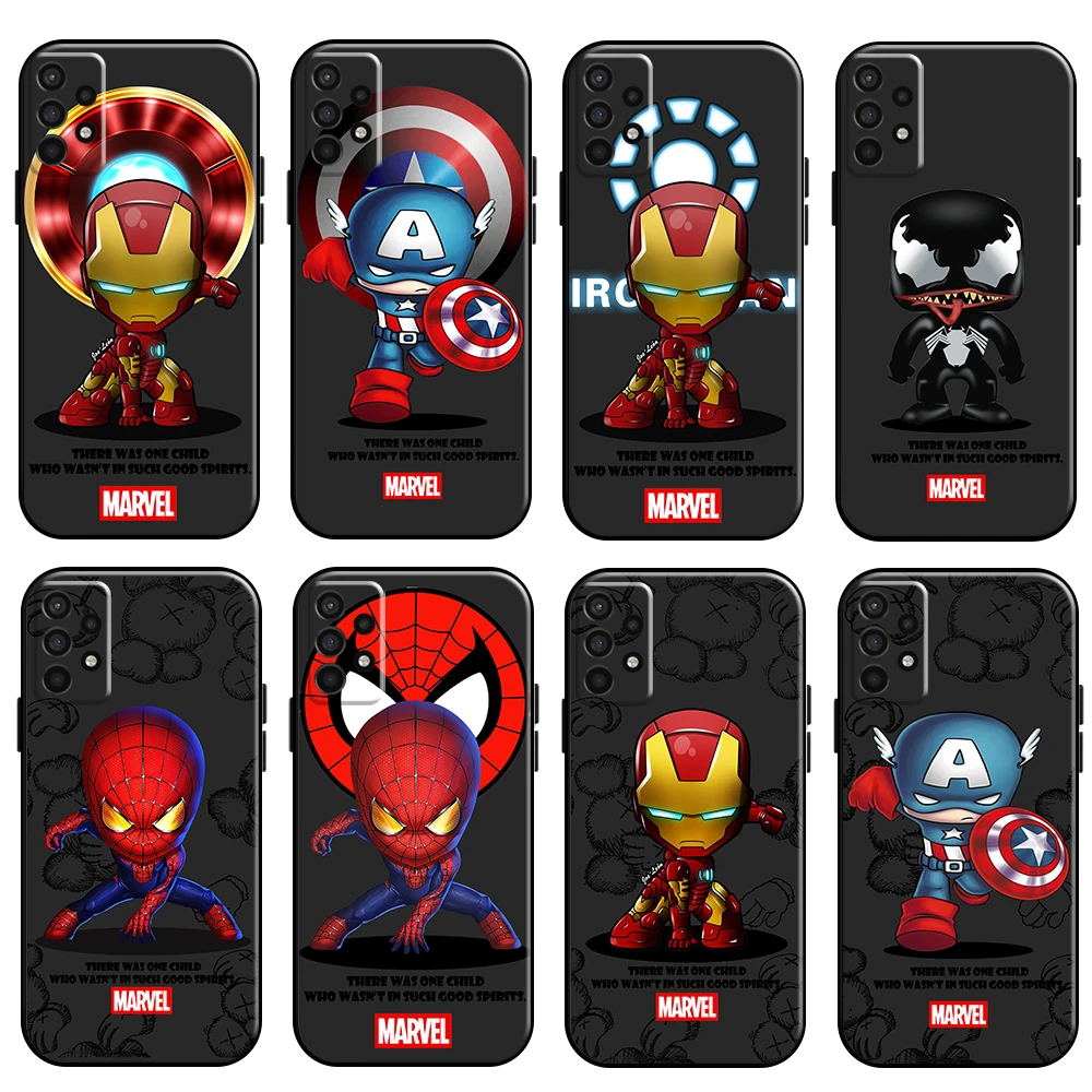 

Marvel Cartoon Spiderman For Samsung Galaxy For A10 A11 A12 A20 A21 A21S A22 A31 A32 A51 A52 A70 A71 A72 5G Phone Case Black