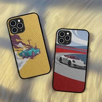 street car art painting phone case hard leather case for iphone 11 12 13 mini pro max 8 7 plus se 2020 x xr xs coque