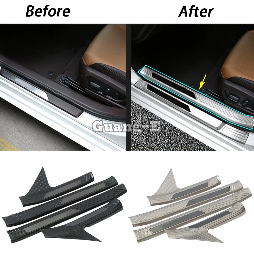 Car Styling Inner Threshold Door Sill Scuff Plate Cover for Lexus ES ES200 ES250 ES300 ES350 2018 2019 2020 2021 Accessories