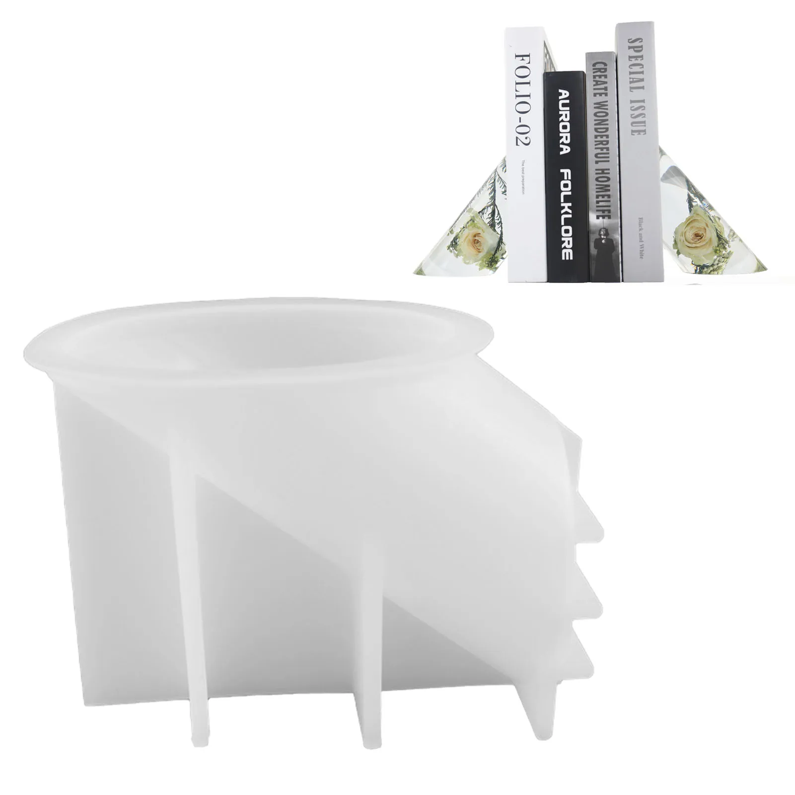 

Bookend Silicone Molds Beveled Columnar Crystal Resin Casting Molds For Resin Art Decor For Rasin Art Decor Flower Preservation