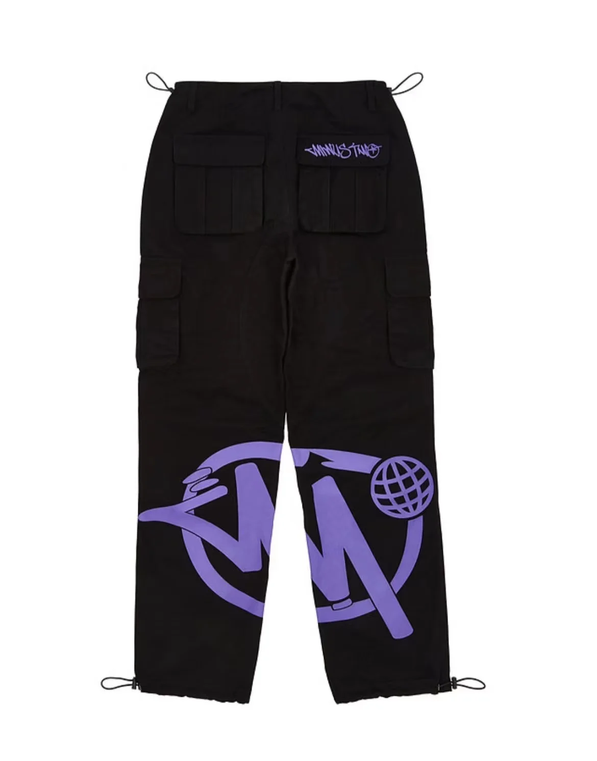 

Y2K Retro Street Trend Cargo Pant 2023 New Fashion Minus Two Black Pants Harajuku Hip Hop Print Loose Overalls Joggers Men