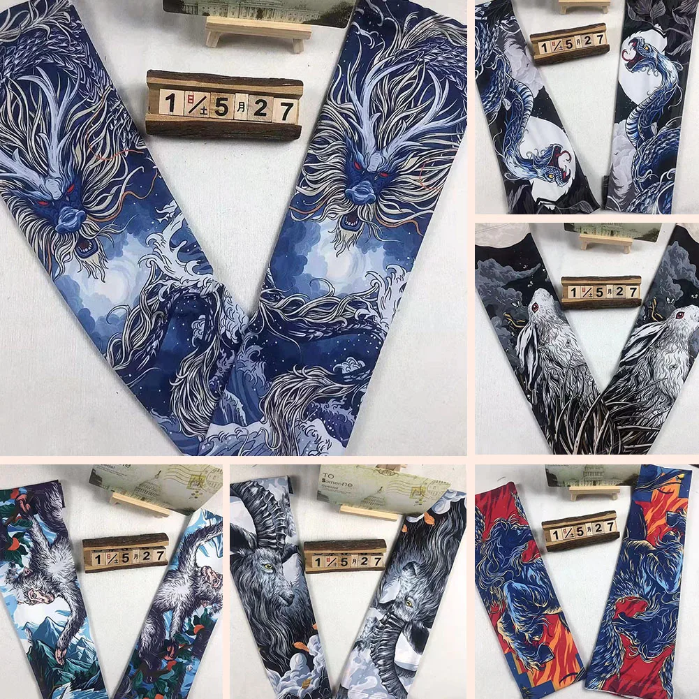 

2pcs/lot Fake Tattoo Arm Sleeves for Men Women Dragon Design UV Protection Cooler Cycling Outdoor Driving Arm Sleeves Elastic