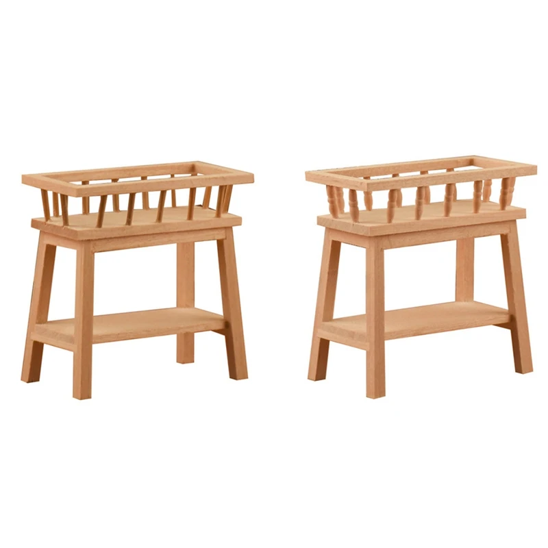 

1:12 Dollhouse Wood Shelf Flower Stand Mini Doll House Furniture Model Simulation Furniture Accessories