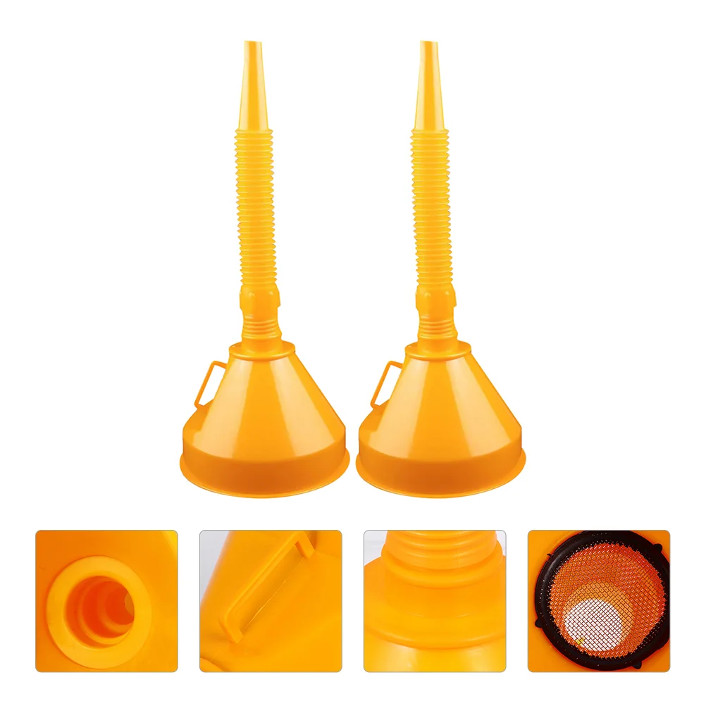 

2pcs Durable Useful Filler Fuel Funnel Oil Funnel for Car Vehicle Motorbike