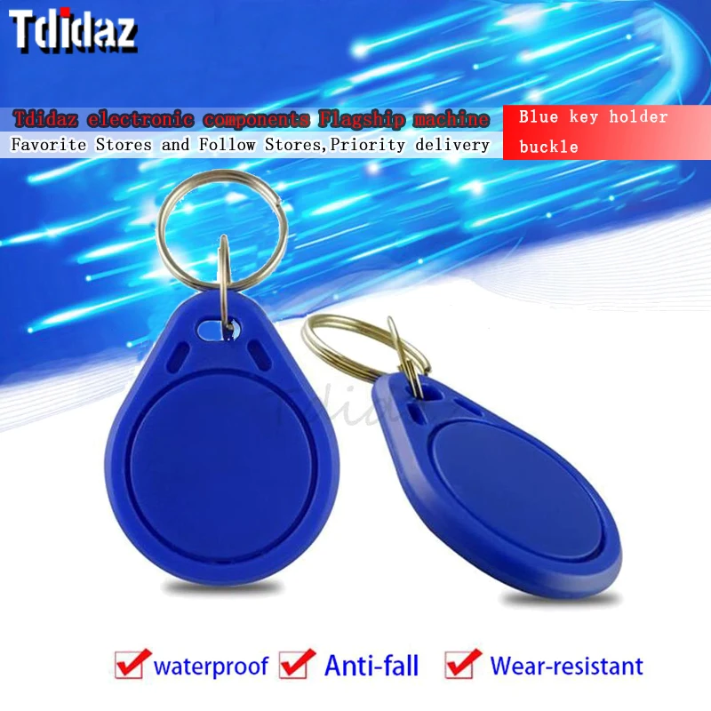 Blue key holder buckle IC card smart card IC card non-contact sensor card-compatible FOR Philips S50