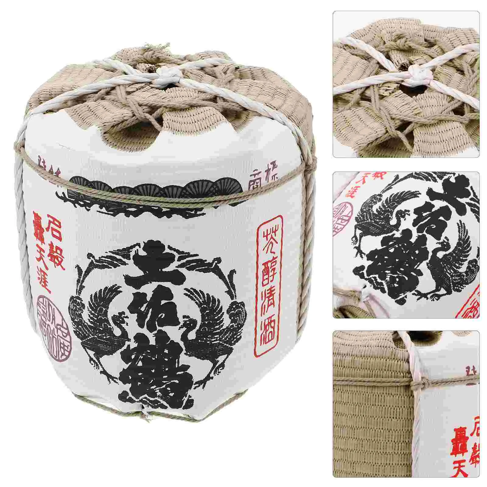 Japoński Beczka Sake Dekoracje Zewnętrzne Ozdoba Pianka Model Restauracji Styl