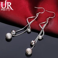 925 sterling silver jewelry charm snake chain bead pendant earrings for women engagement wedding party birthday fashion gift