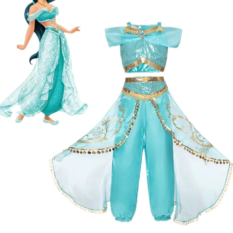 

Костюм принцессы Aladdin, сказочный костюм для детей, женское спящее красивое платье, маскировка, платья