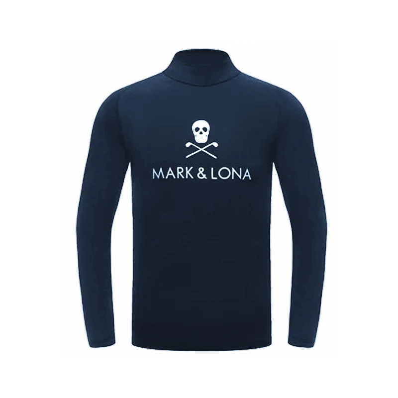 Spring Summer Men's Clothing Golf Thin Sportswear Breathable Quick Drying Comfortable High Collar Bottom Long-Sleeved T-shirt