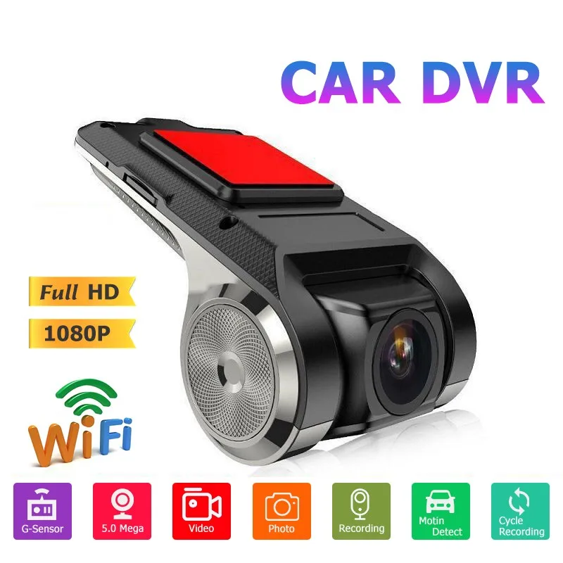 

HD 1080P Car DVR Dash Video Recorder WIFI Android USB Camera Night Vision Loop Record G-sensor 170° Wide Angle Registrar Dashcam