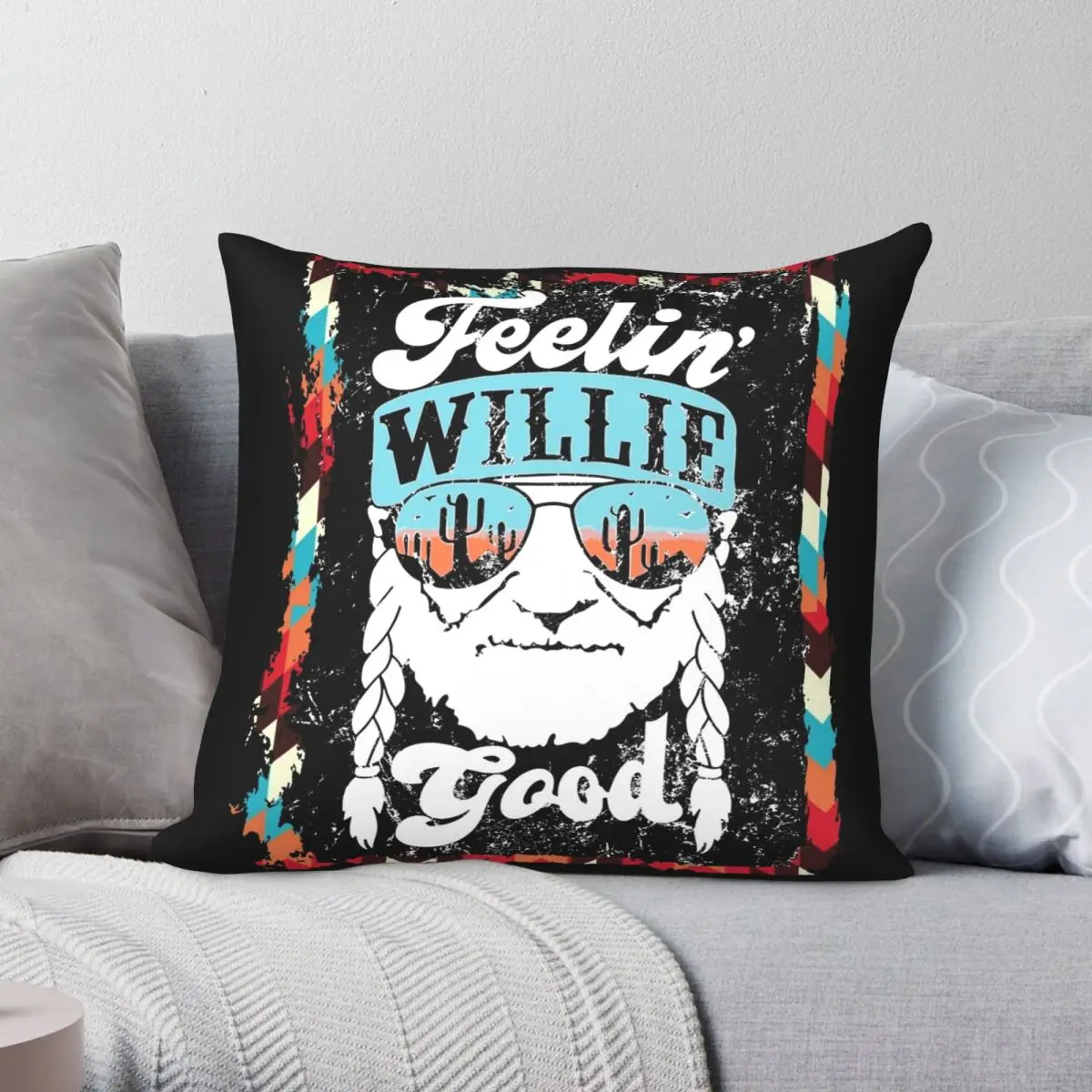 

Ощущение Wille Good-willie, Нельсон, квадратная подушка, чехол из полиэстера, льна, бархата, с принтом, на молнии, декоративная подушка, чехол для дивана, наволочка 45x45