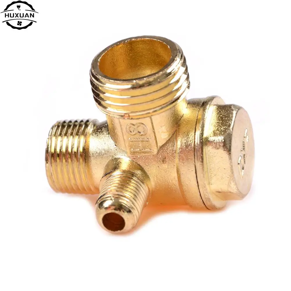 

1 шт. резьба 90 градусов 3 порта латунные центральные пневматические клапаны воздушный компрессор обратный клапан DIY домашние инструменты