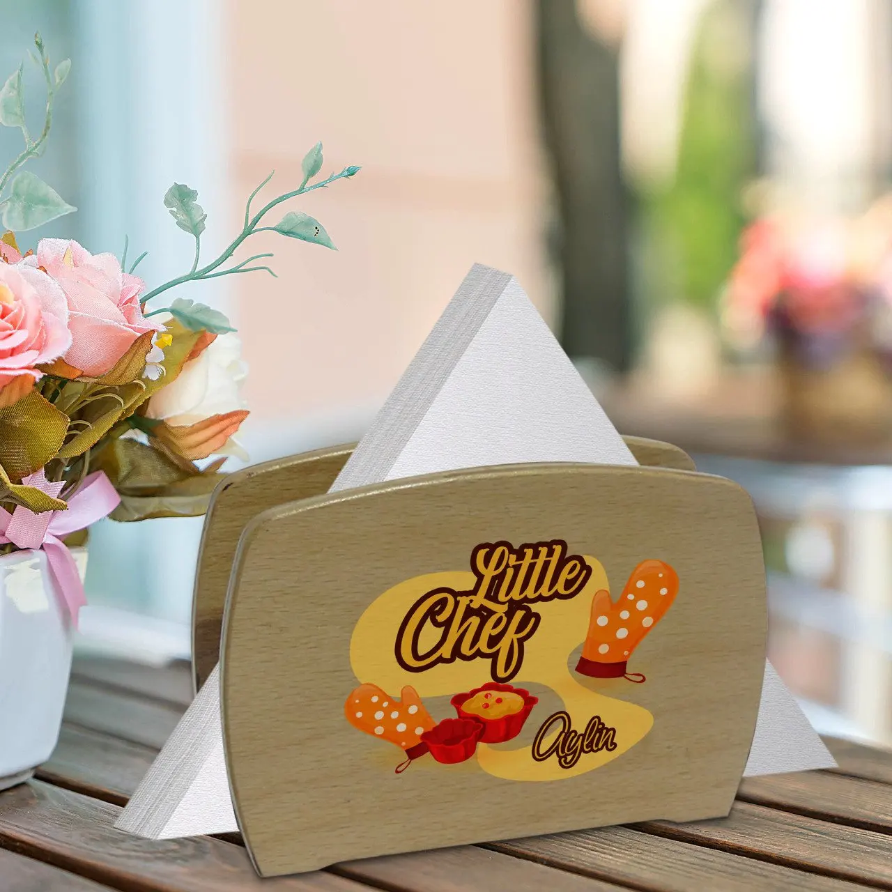 

Personalized Little Chef Design Luxury Wood Peçetelik-2