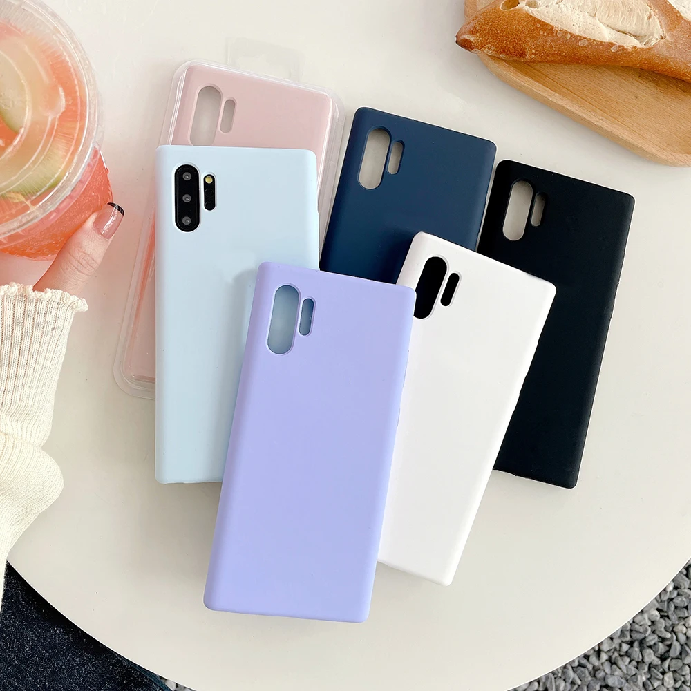 Чехол Note 10 Plus для Samsung Galaxy Note 10 + Note10pro, чехол из жидкого силикона, шелковистая мягкая на ощупь оболочка Note10, защитная сумка