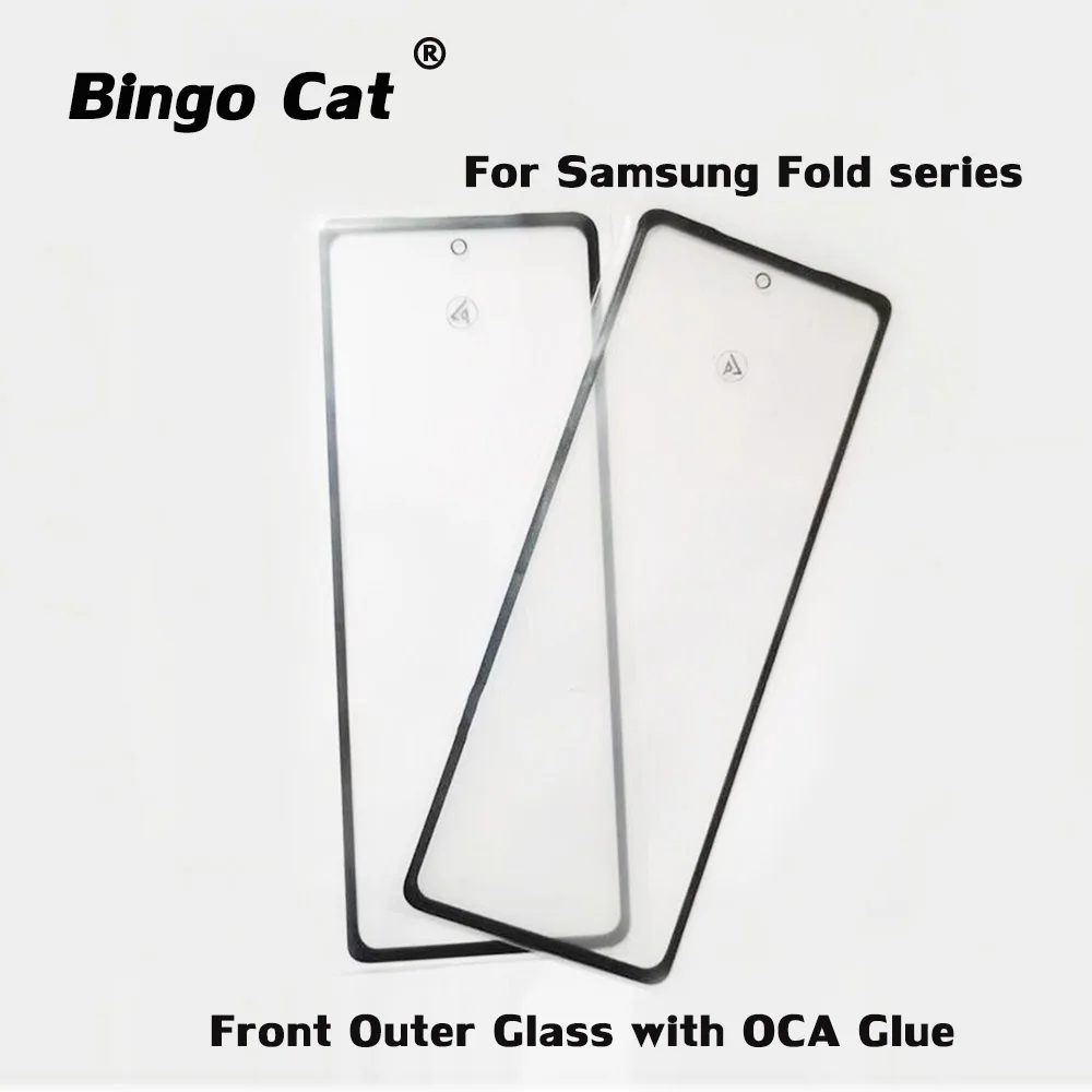 5pcs Front Outer Glass with OCA Glue for Samsung Galaxy Z Fold 2 3 W21 W22 F9160 F926 LCD Touch Screen Parts Replacement