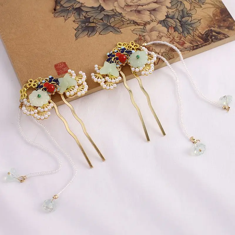 

Vintage Flower Hairpin Hanfu Hair Accessories for Women Hair Clip
