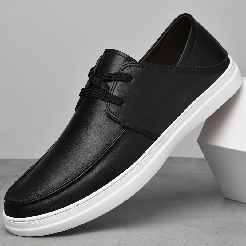 

Кроссовки мужские на шнуровке, дышащие универсальные, повседневные лоферы, легкая обувь для вождения, плоская подошва, без застежки, лето