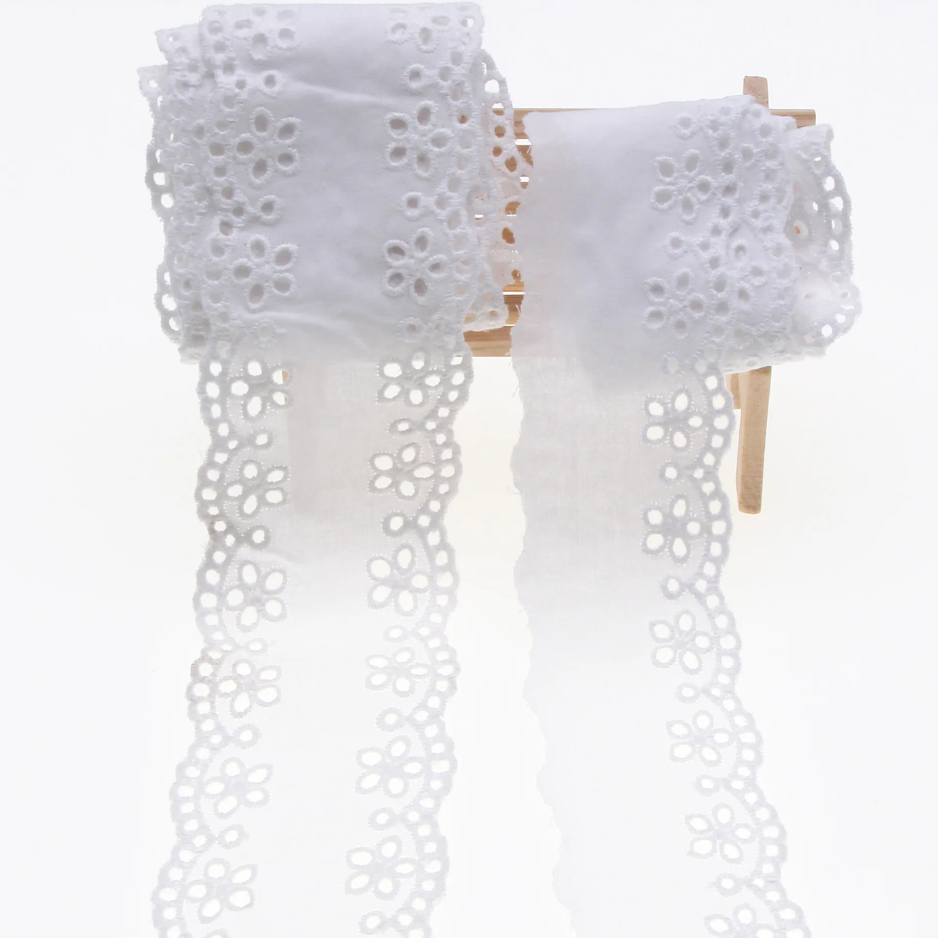 

Широкая хлопковая белая вышитая Свадебная лента с цветами кружевная ткань аппликации для шитья ручной работы отделка гипюр Декор Аксессуа...