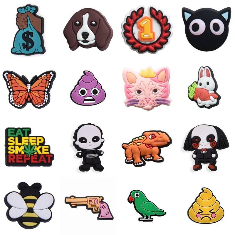 

Para Pins Gifts Men Women Charm Packs Wholesale Bulk Kids Set Jeans Shoe Charms Decorations for Crocs Shoes Accessories Girl Boy