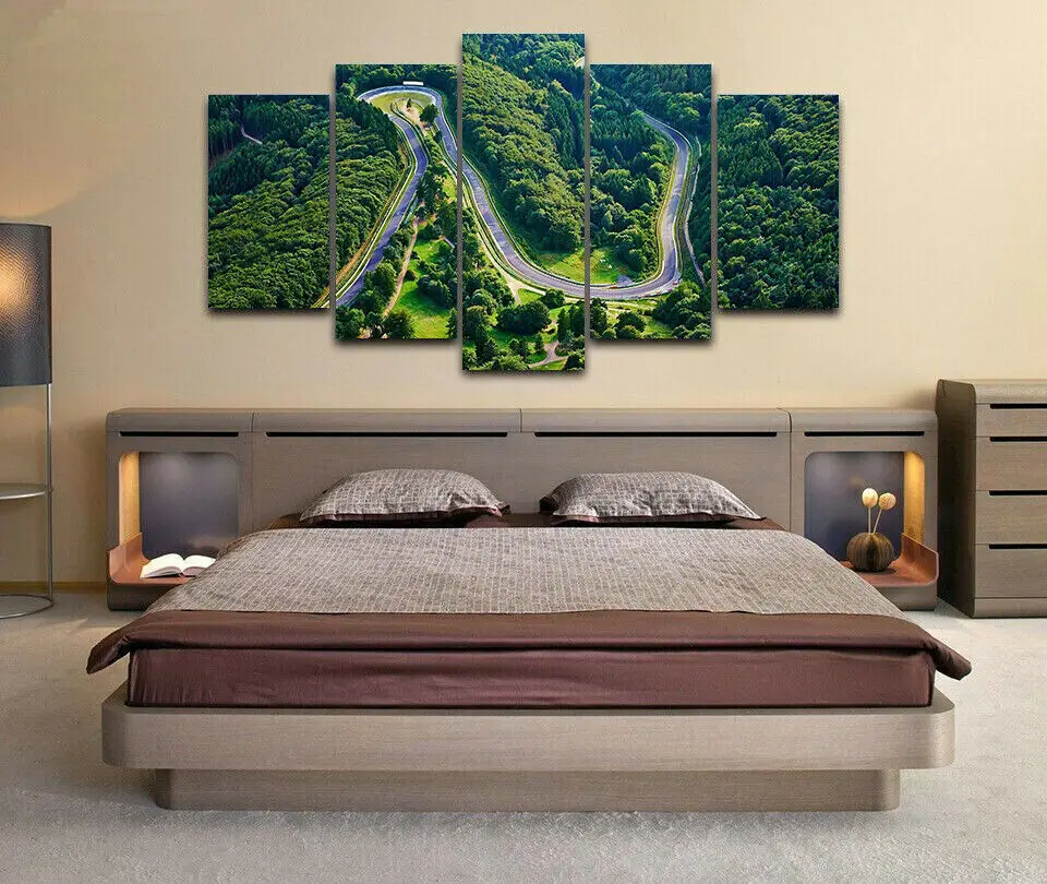 5 шт. Nurburgring дорожка ралли холст печать стены Искусство плакаты, постеры HD Печать комната декор картины без рамки 5 панель