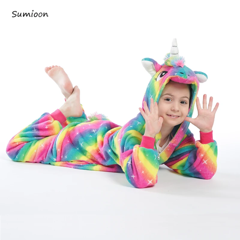 

Kigurumi for Children Unicorn Pajamas Anime Panda Cosplay Costume Licorne Onesie Kids Baby Overalls Unicornio Pijamas Sleepers