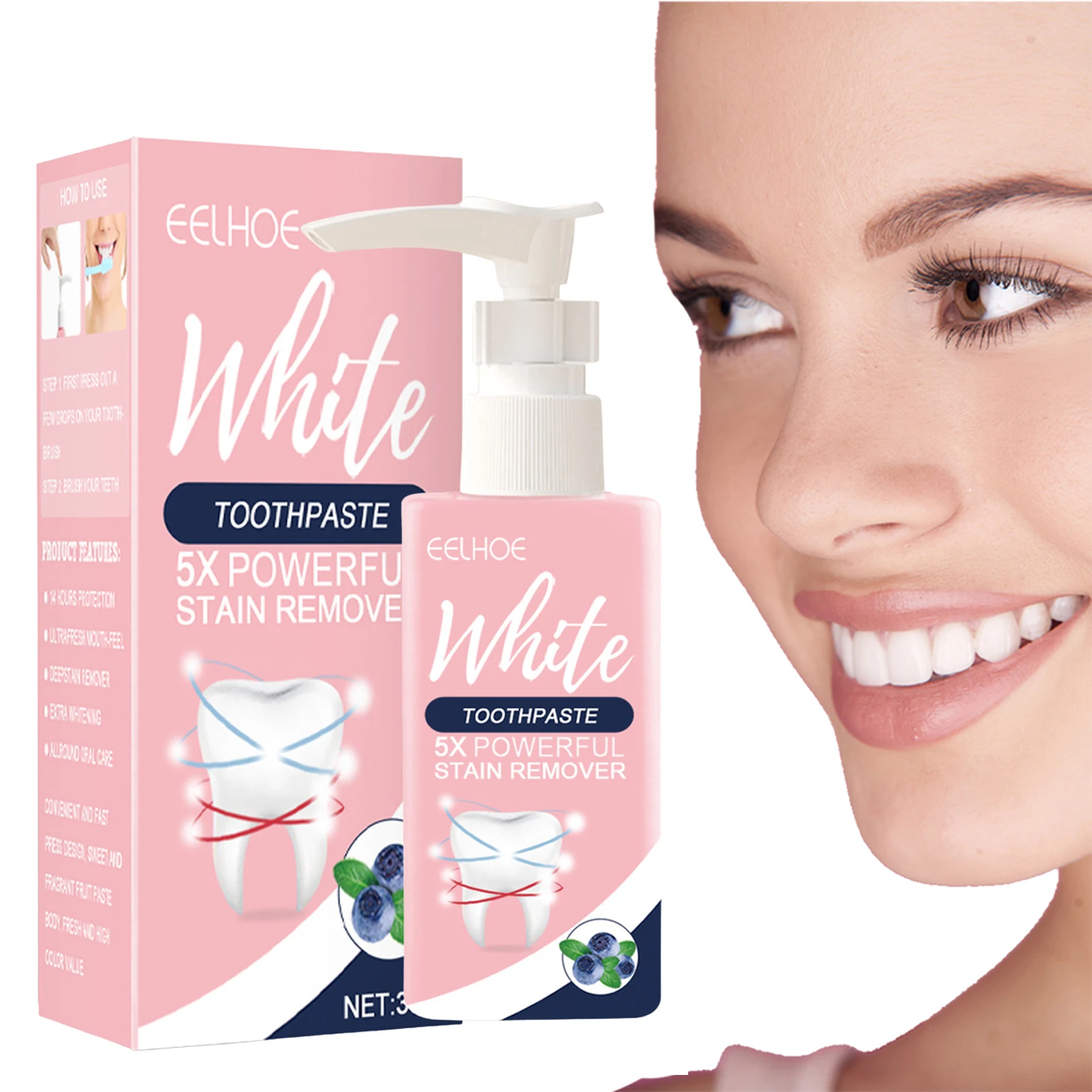 

Blueberry Baking Soda Toothpaste Teeth Whitening Soda Toothpaste Cleaning Stain Removal Fight Bleeding Gums Oral Care