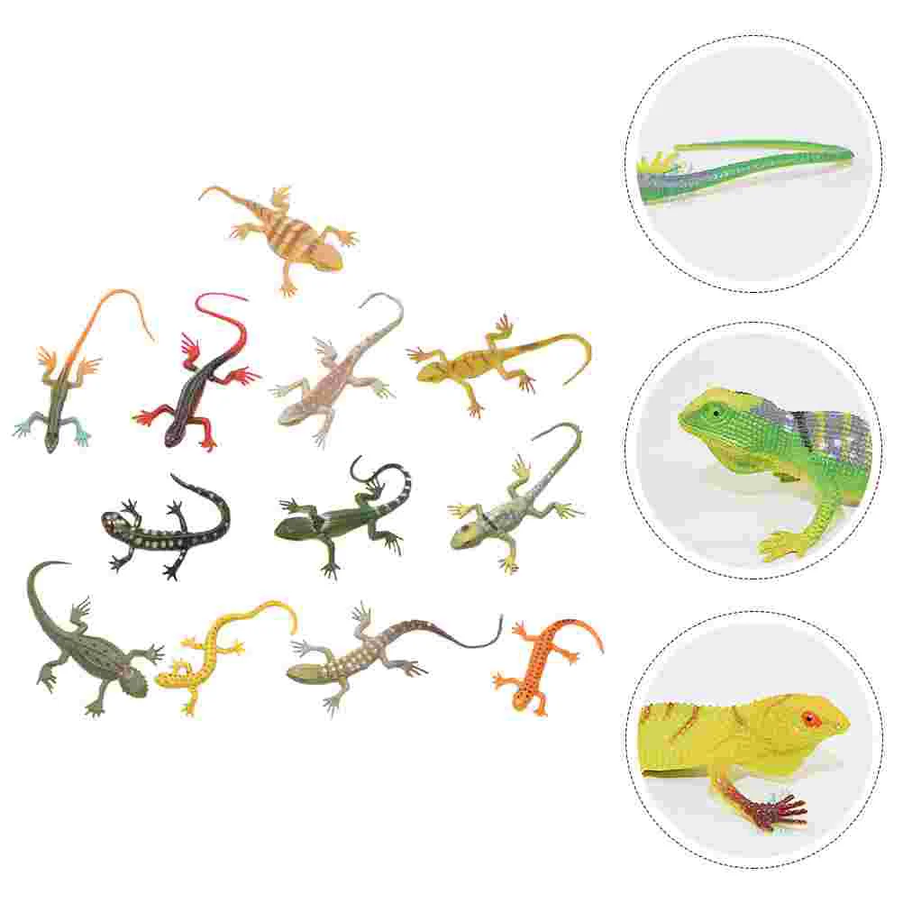 

12pcs Simulation Lizard Toys Realistic Gecko Figures Party Trick Toys Home Decor