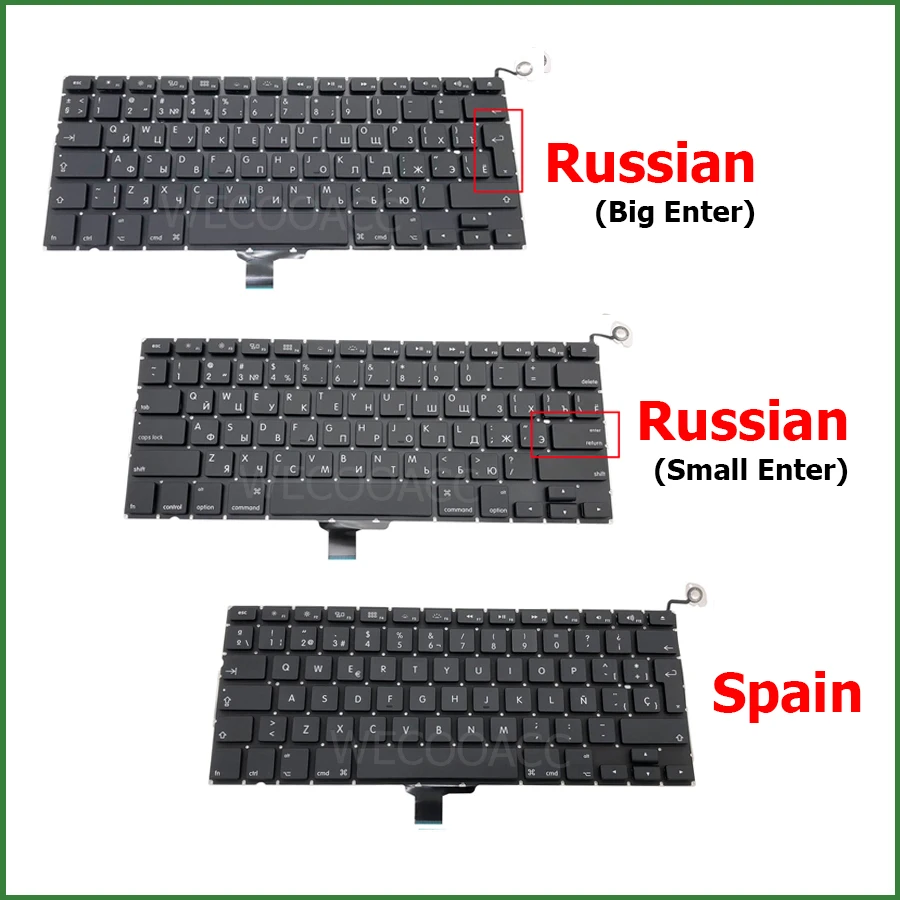 Новая сменная клавиатура для Macbook Pro 13 &quotA1278 UK US DE PT CH SE HU NO DK KR Макет 2009 2010 2011 2012 года