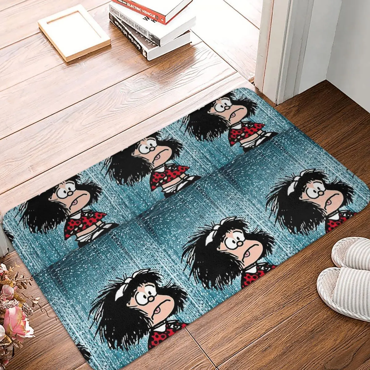

Комиксный коврик для ванной Mafalda отображение в шоке фланелевый ковер уличный ковер домашний декор