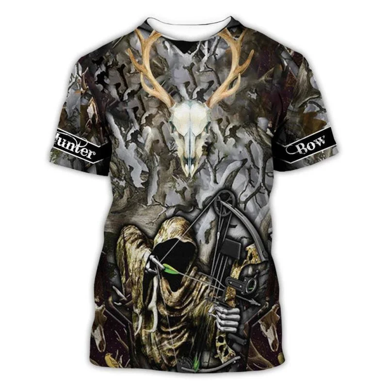 2022 Deer Hunting 3d All Over Printed Shirts For Men And Women T Shirt Harajuku Summer Style Casual T-shirt Tops Drop Shipping