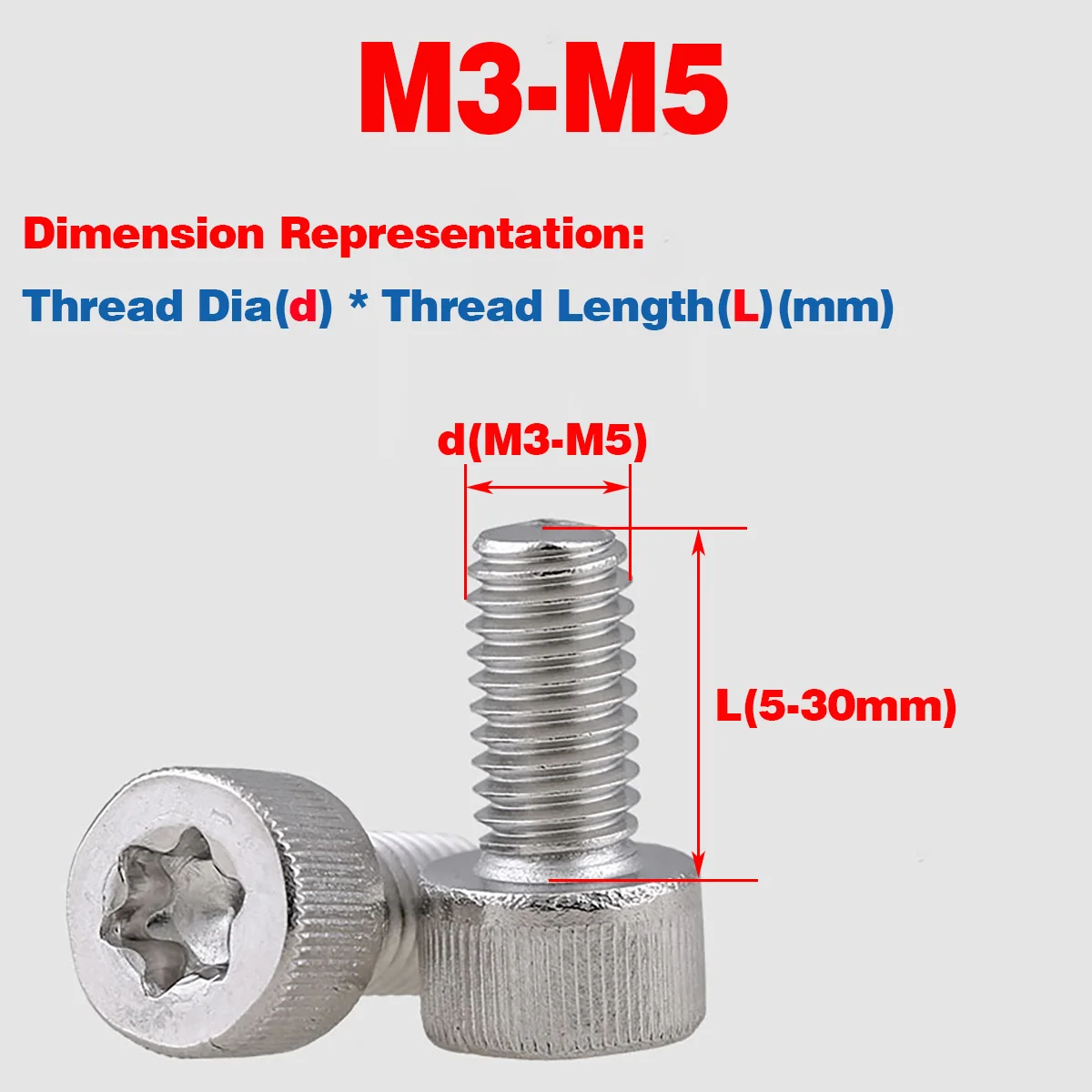 

" M3 M4 M5 stainless steel plum blossom cylindrical screw Torx cup head screws/Anti theft screw "