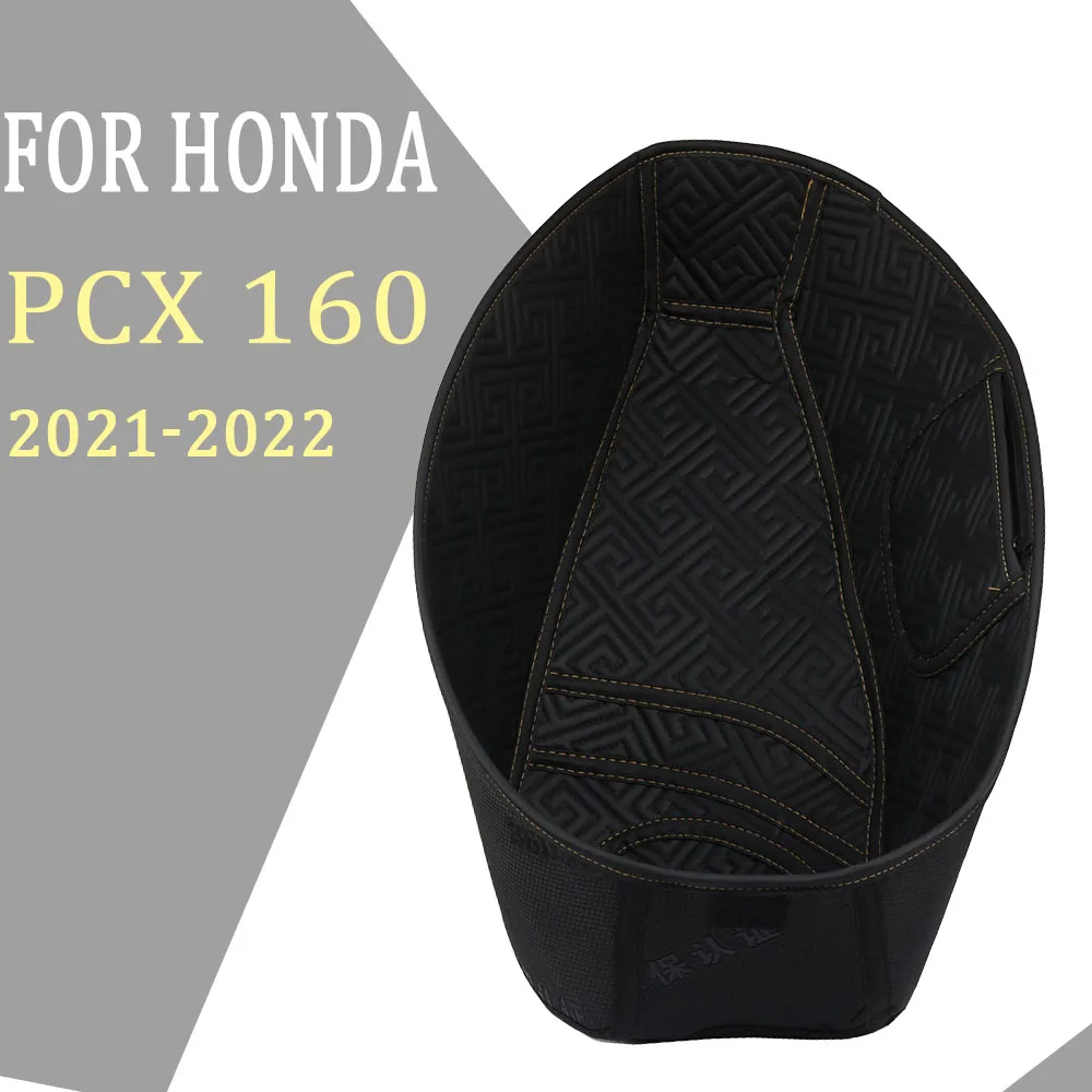

For HONDA PCX160 PCX 160 2021 2022 Motorcycle Storage Box Leather Rear Trunk Cargo Liner Protector Seat Bucket Pad