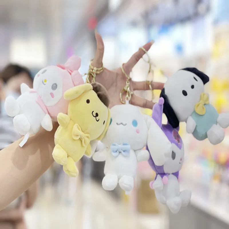 

Sanrio Cartoon Kawali Kuromi Hello Kitty My Melody Cinnamoroll Pillow Plush Toys Soft Stuffed Dolls for Kids Birthday Gifts