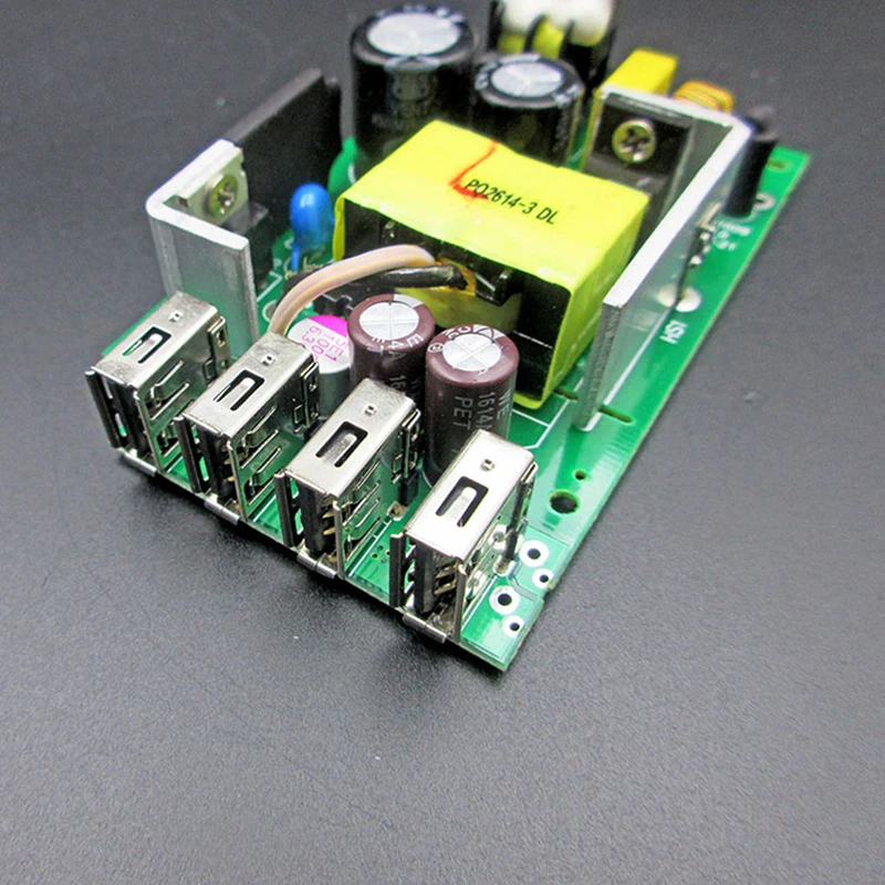 Фото 5V6A 4-портовый USB-адаптер для зарядки мобильных телефонов, модуль блока питания №4