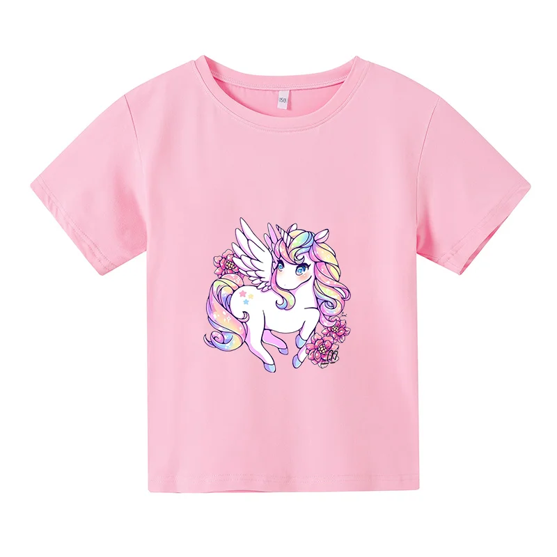 

Multicolor Kids Cute T Shirts Boys Girls Baby Kids Summer Short Sleeve Shorts Set New Unicorn T Shirt Shorts Comfortable and Cut