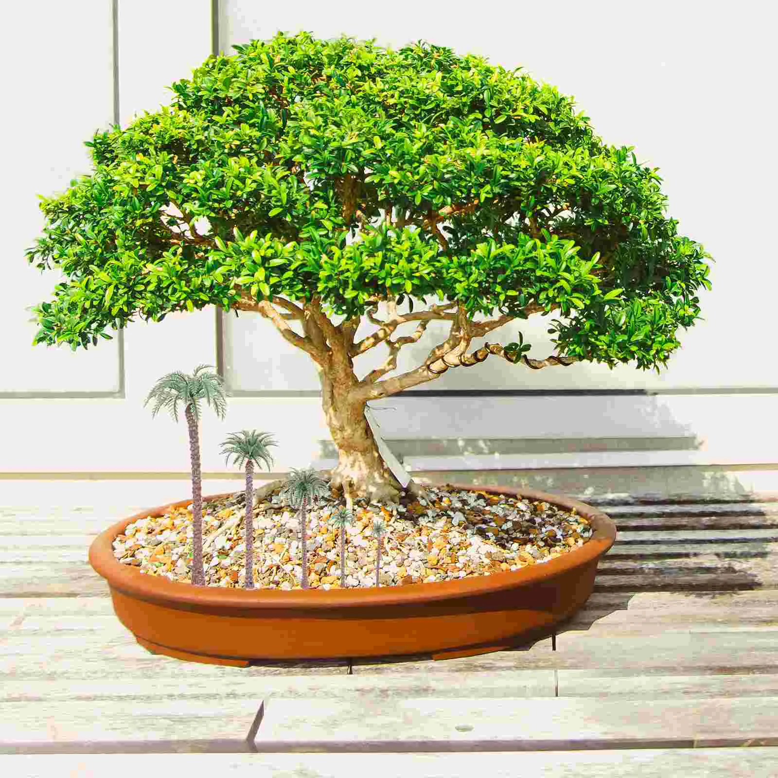 

Tree Palm Trees Mini Model Fake Cupcakescenery Toppers Cake Decor Artificial Smalltopper Decorations Crafts Diorama Miniature