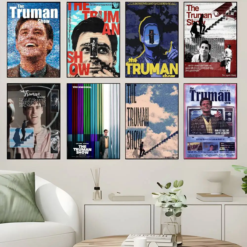 Фото Постеры с классическими фильмами и аниме The Truman Show, декоративные наклейки, настенные картины, декор из белой крафт-бумаги №1