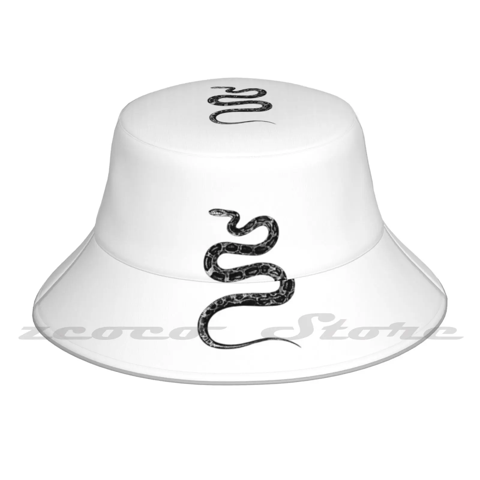 

Черно-белая уникальная шапка с принтом, самодельная Складная Солнцезащитная шляпа, модная Рыбацкая шляпа, черно-белая уникальная черно-белая животная